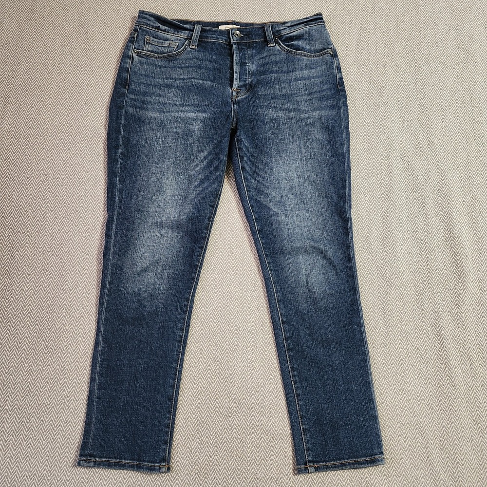Splendid Womens Mid Rise Straight Jeans Size 28 Dark Wash Classic Everyday Denim